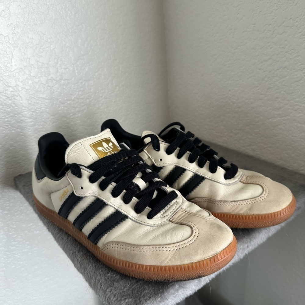 Adidas Samba Sand Strata Cream and Black Sneakers